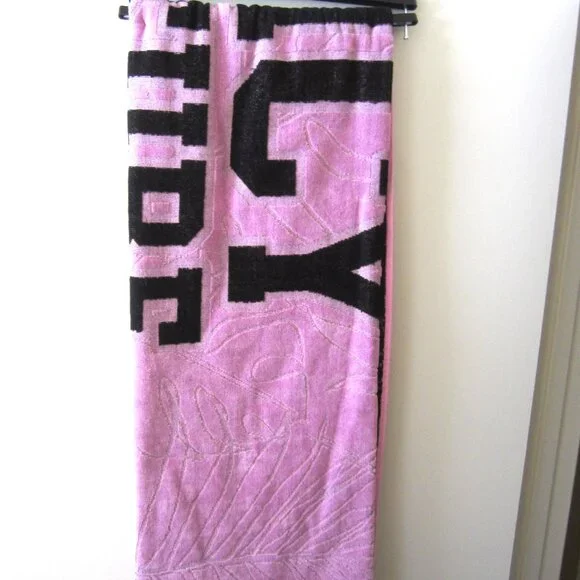 Juicy Couture Lavender Purple Jacquard Beach Towel 6 Ft - Picture 3 of 5